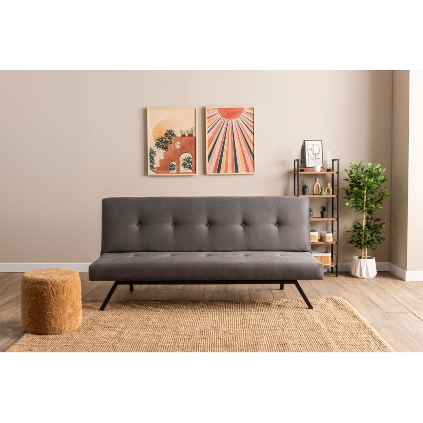 Sofá cama BAKU de 2 plazas, gris