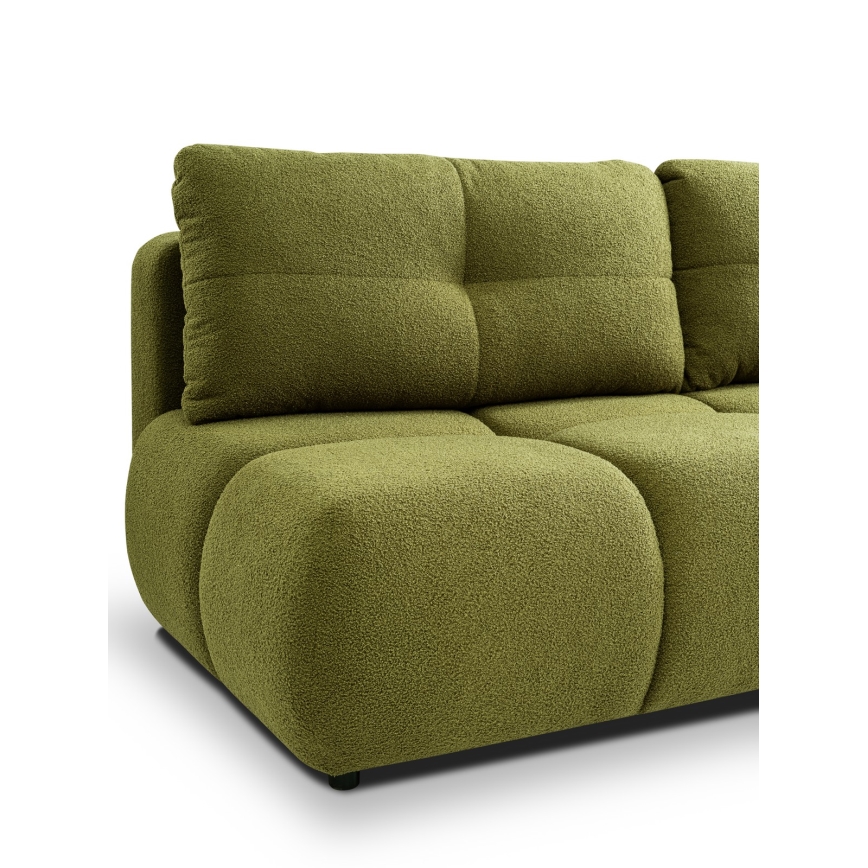 Sofá cama de 3 plazas con espacio de almacenamiento NUORO, color verde