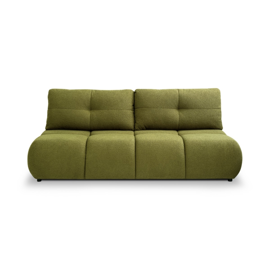 Sofá cama de 3 plazas con espacio de almacenamiento NUORO, color verde