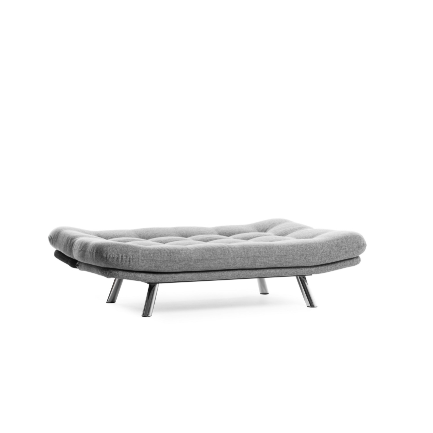 Sofá cama de dos plazas BINA gris claro