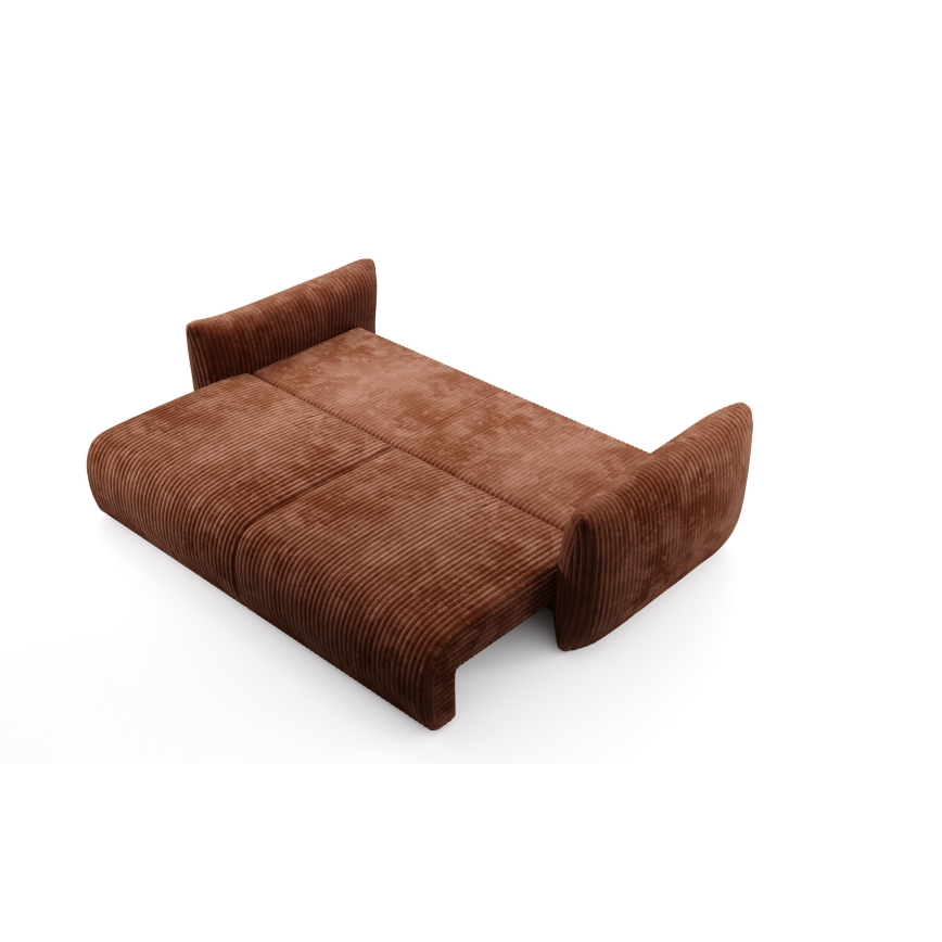 Sofá cama de dos plazas FRIDA marrón