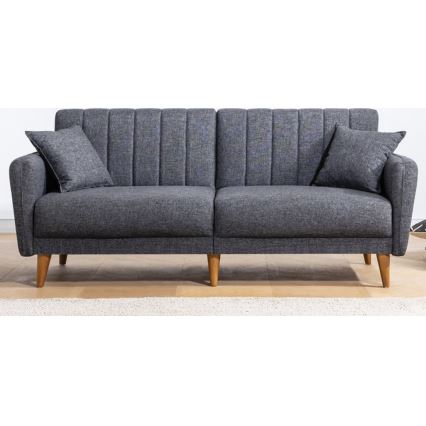 Sofá cama de dos plazas KITO gris oscuro