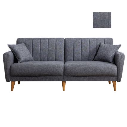 Sofá cama de dos plazas KITO gris oscuro