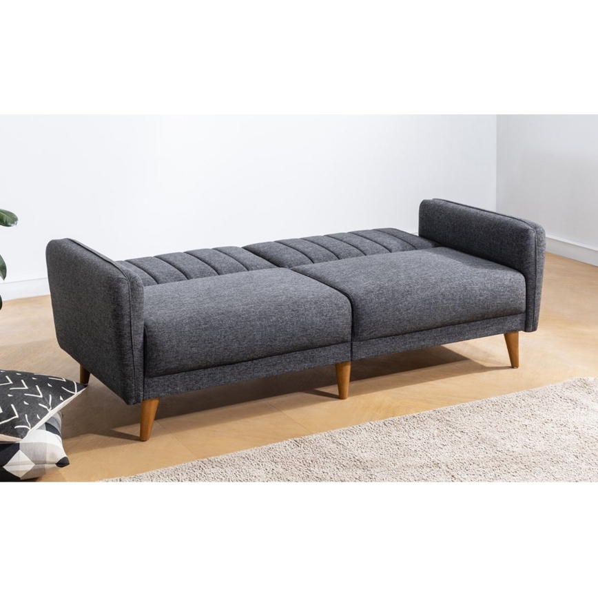 Sofá cama de dos plazas KITO gris oscuro