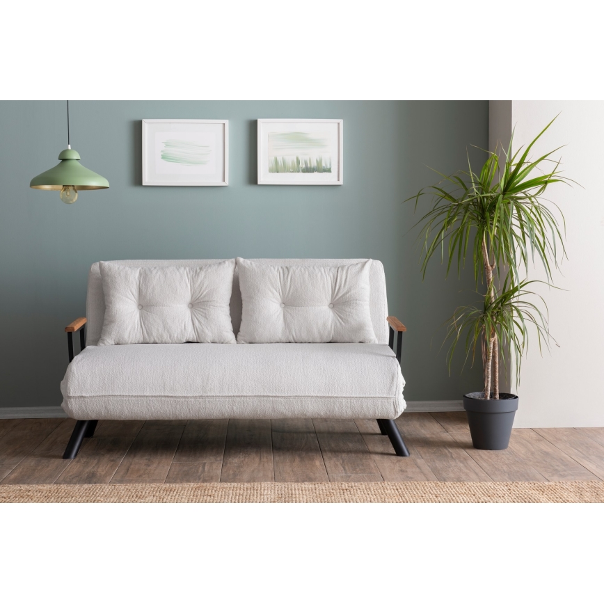 Sofá cama de dos plazas QIRA blanco