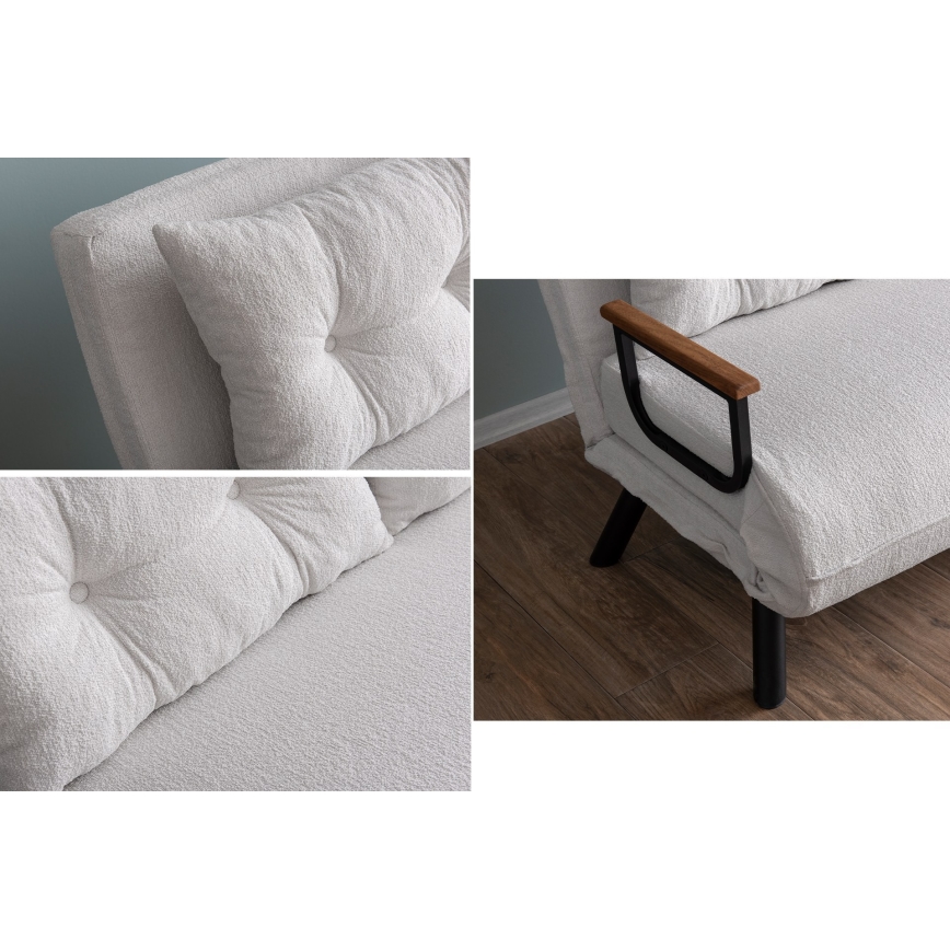 Sofá cama de dos plazas QIRA blanco