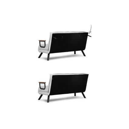 Sofá cama de dos plazas QIRA blanco