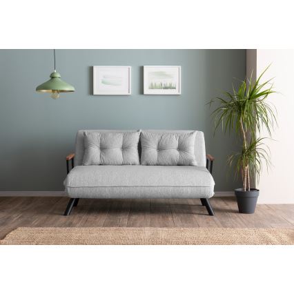 Sofá cama desplegable de 2 plazas QIRA, gris