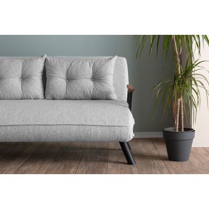 Sofá cama desplegable de 2 plazas QIRA, gris