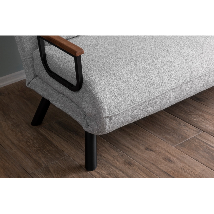 Sofá cama desplegable de 2 plazas QIRA, gris
