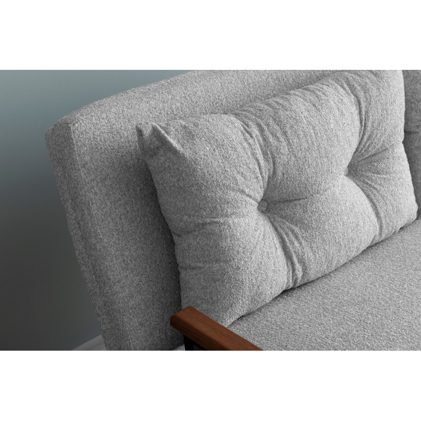 Sofá cama desplegable de 2 plazas QIRA, gris