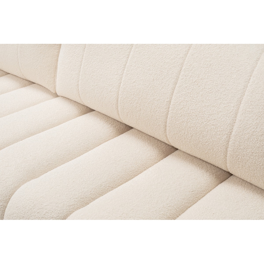 Sofá cama esquinero en L DESIO con arcón, orientación izquierda, beige