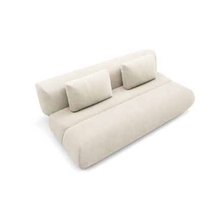 Sofá cama FANO de tres plazas, color crema