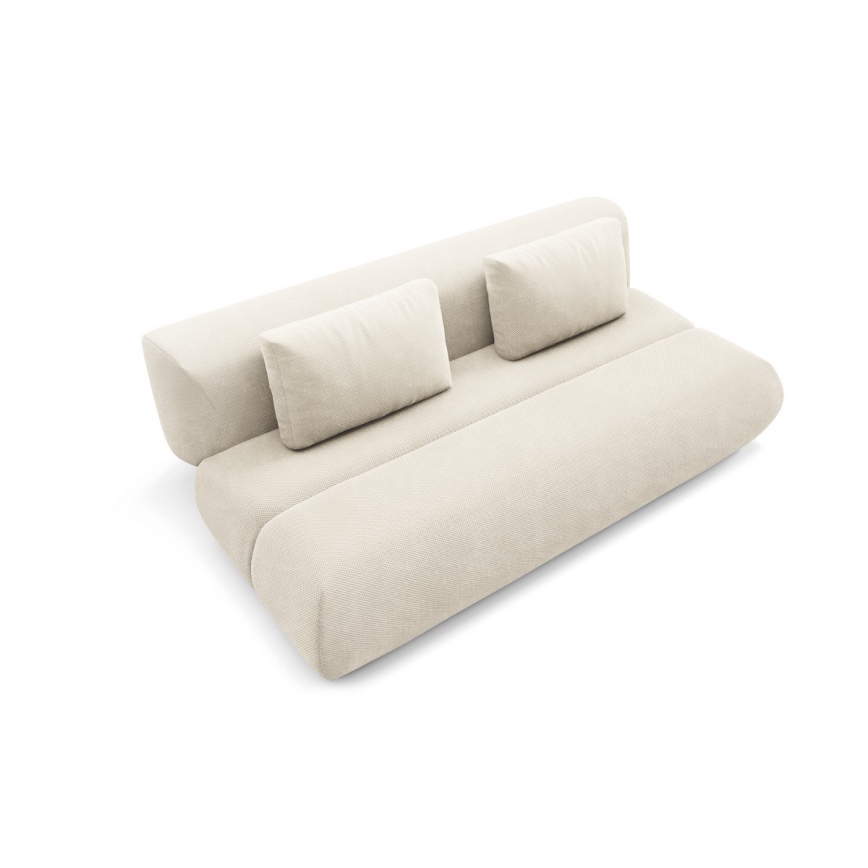 Sofá cama FANO de tres plazas, color crema