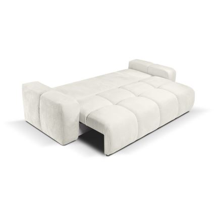 Sofá cama tapizado de 3 plazas con arcón ALMADA beige