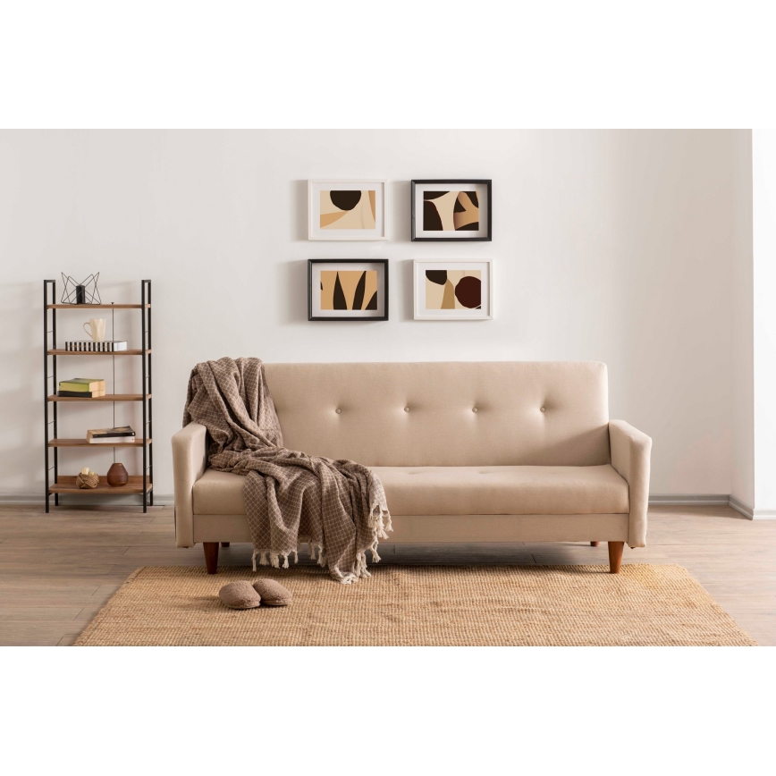 Sofá de 2 plazas NARA crema/beige