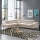 Sofá esquinero cama convertible en L BRESCIA, con espacio de almacenamiento, lado izquierdo, beige