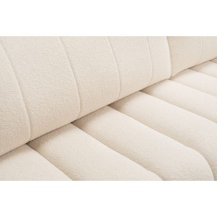 Sofá esquinero convertible en cama con arcón de almacenaje en L DESIO, orientación derecha, beige