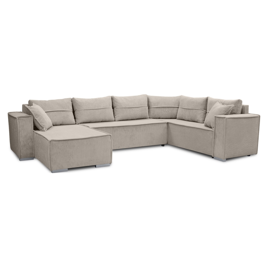 Sofá esquinero convertible en U LONDON beige