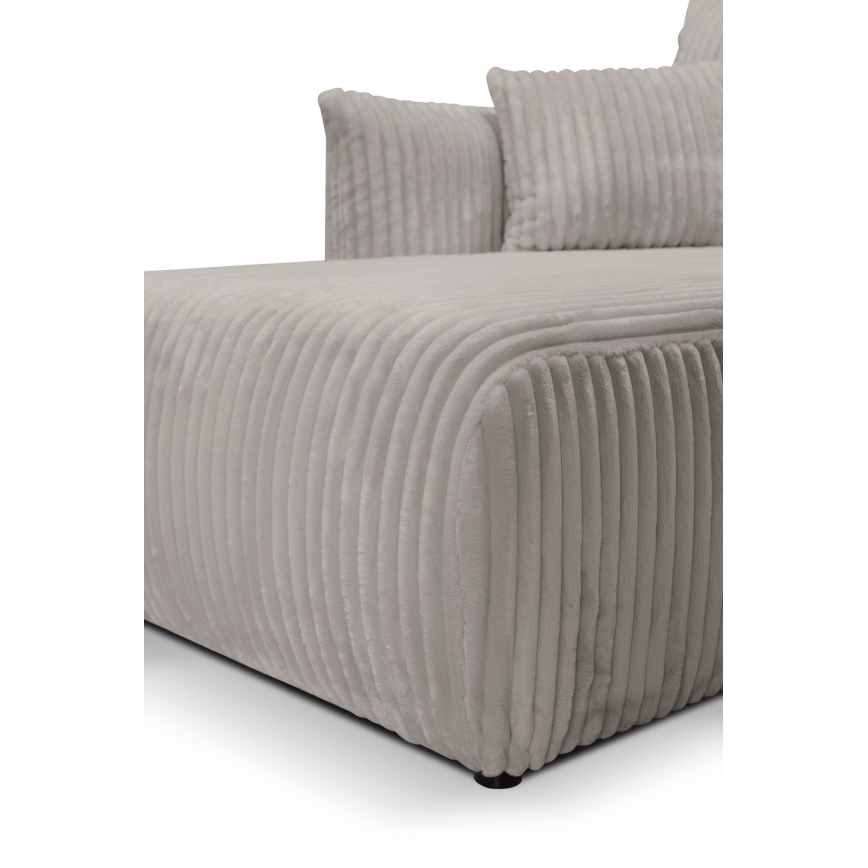 Sofá cama esquinero reversible con arcón de almacenamiento en L FRIDA gris