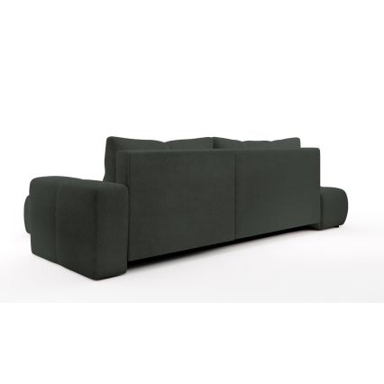 Sofá esquinero cama tapizado ALMADA en L, orientación derecha, con arcón de almacenamiento, color antracita