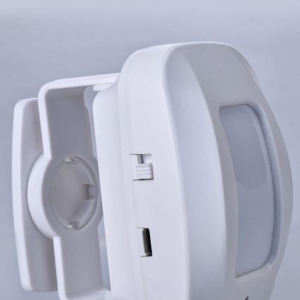 Alarma 230V con sensor de movimiento inalámbrico 3xAAA/5V blanco