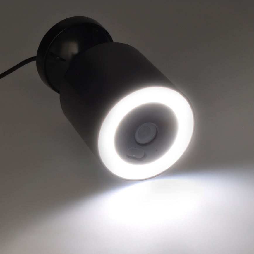 Cámara exterior LED con iluminación integrada, 12V, 1536p, Wi-Fi Tuya, IP65