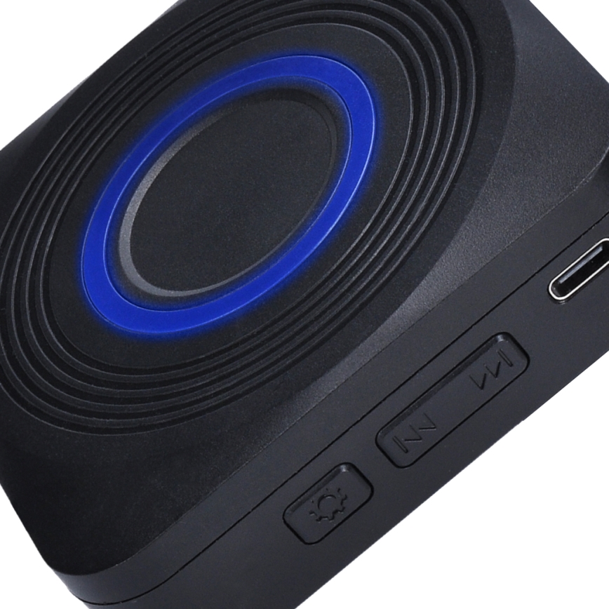 Timbre inalámbrico a pilas 3V/3xAAA IP56 negro