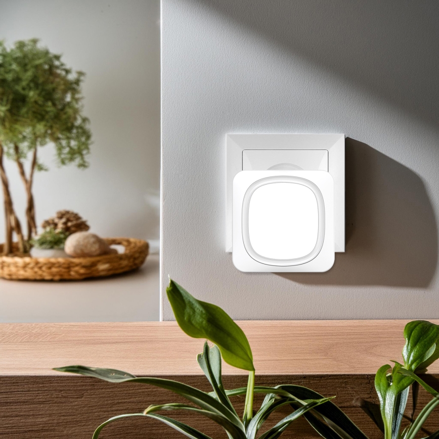 Timbre inalámbrico de enchufe con iluminación LED 230V IP56 blanco