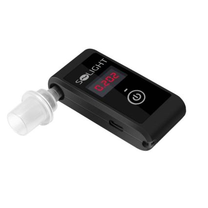 Alcoholímetro recargable mini con célula de combustible, 0,0 - 5,0‰ BAC sensibilidad 0,08‰ 5V