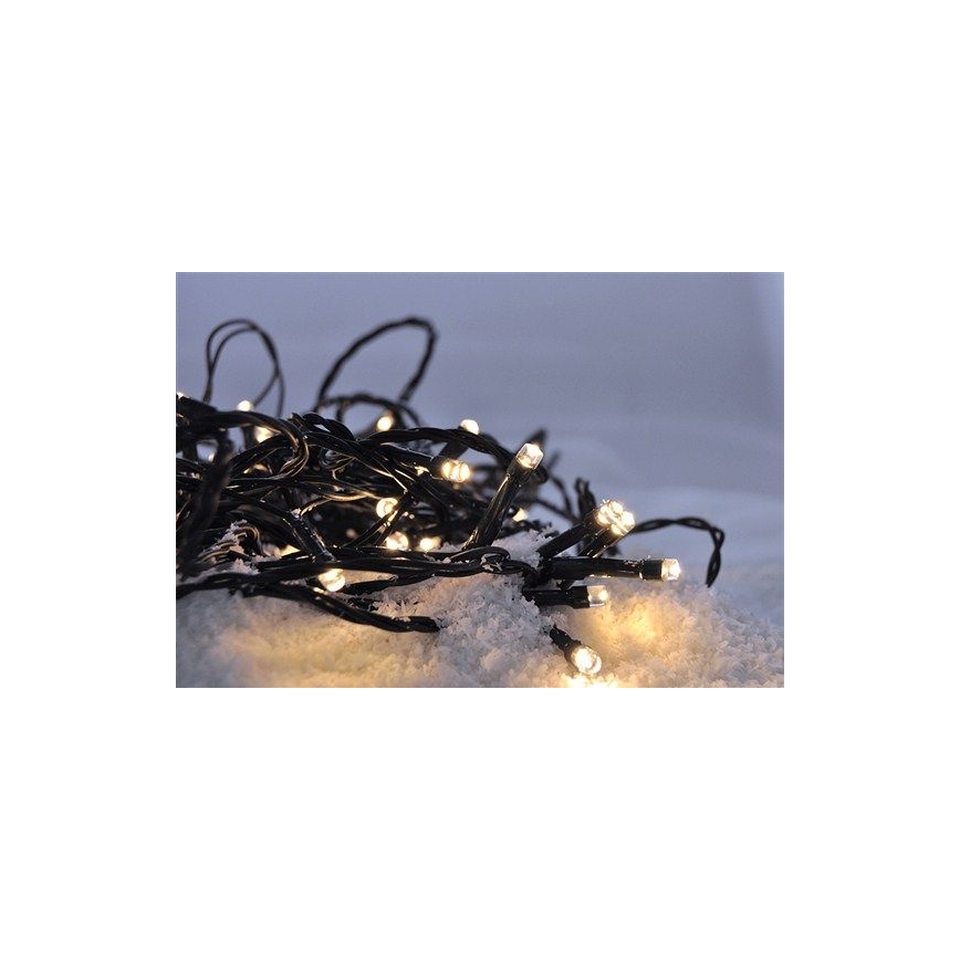 Cadena navideña LED para exteriores 300xLED/8 funkcí 35m IP44 blanco cálido