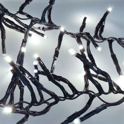 Cadena LED para exterior 576 LEDs/8 funciones 8 m IP44 blanco frío + mando a distancia