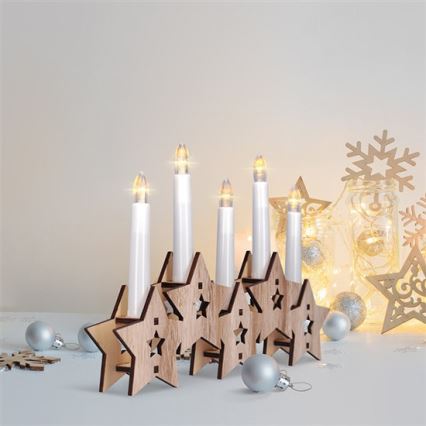 Candelabro de Navidad LED 5xLED/2xAA