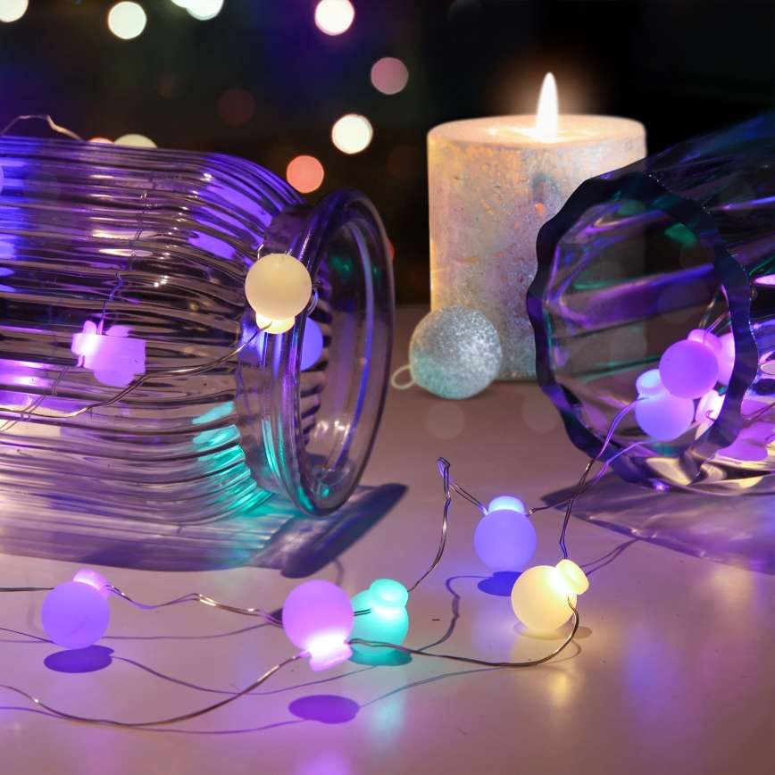Guirnalda LED de Navidad 40xLED/2xAA 4,3 m multicolor