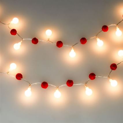 Guirnalda de Navidad LED 20xLED/2xAA 1,8 m blanco cálido