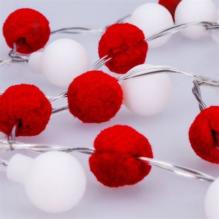 Guirnalda de Navidad LED 20xLED/2xAA 1,8 m blanco cálido