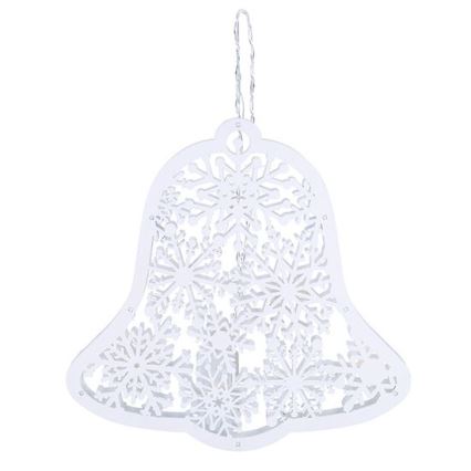 Decoración navideña LED 9xLED/2xAA, blanco cálido, campanilla