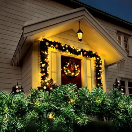 Decoración navideña LED para exterior GIRLANDA 80xLED/3xAA 500 cm IP44