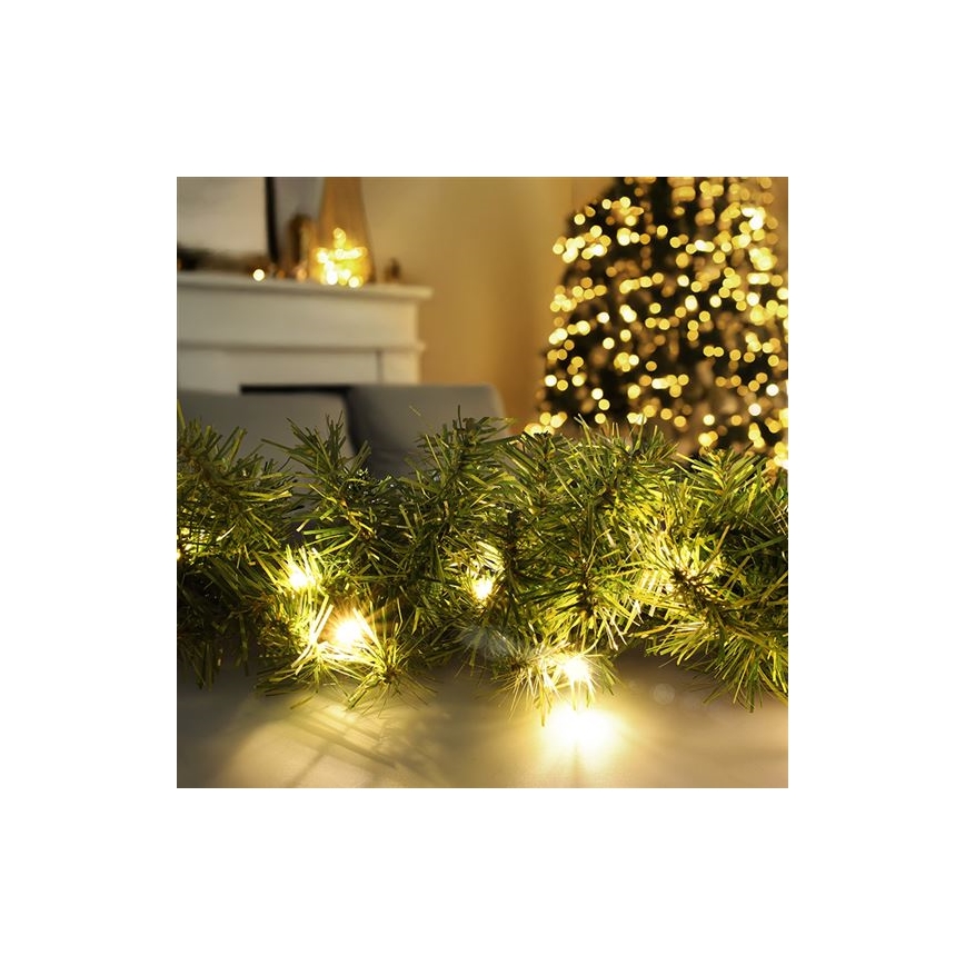 Decoración navideña LED para exterior GIRLANDA 80xLED/3xAA 500 cm IP44