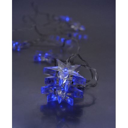 Cadena de luces LED navideña 10xLED/2xAA 2,5m azul
