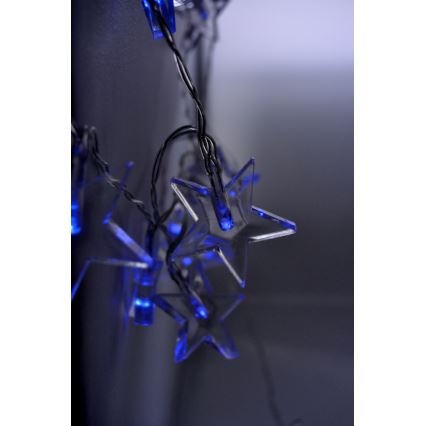Cadena de luces LED navideña 10xLED/2xAA 2,5m azul