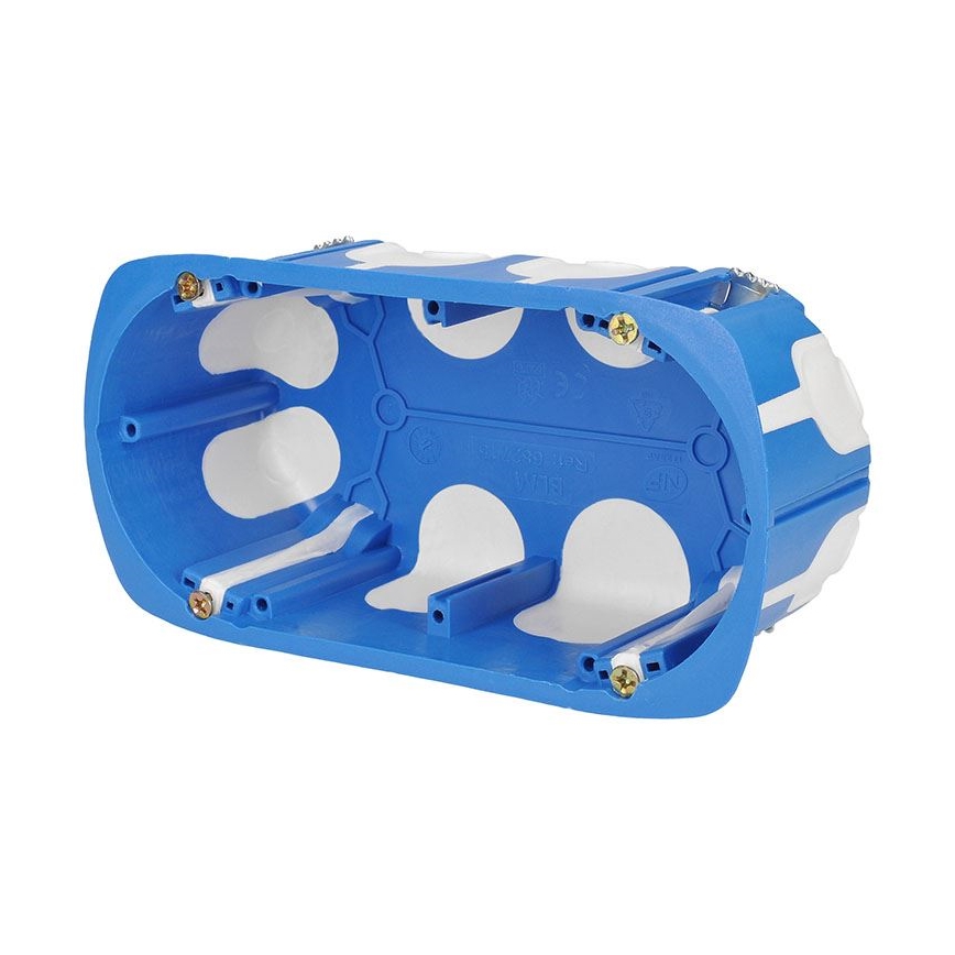 Base empotrada doble para suelo exterior, IP55, blanca, rectangular