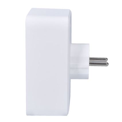 Regleta con 1 toma de 16 A y 2 tomas de 2,5 A, con cargador 2x USB (A y C), blanca