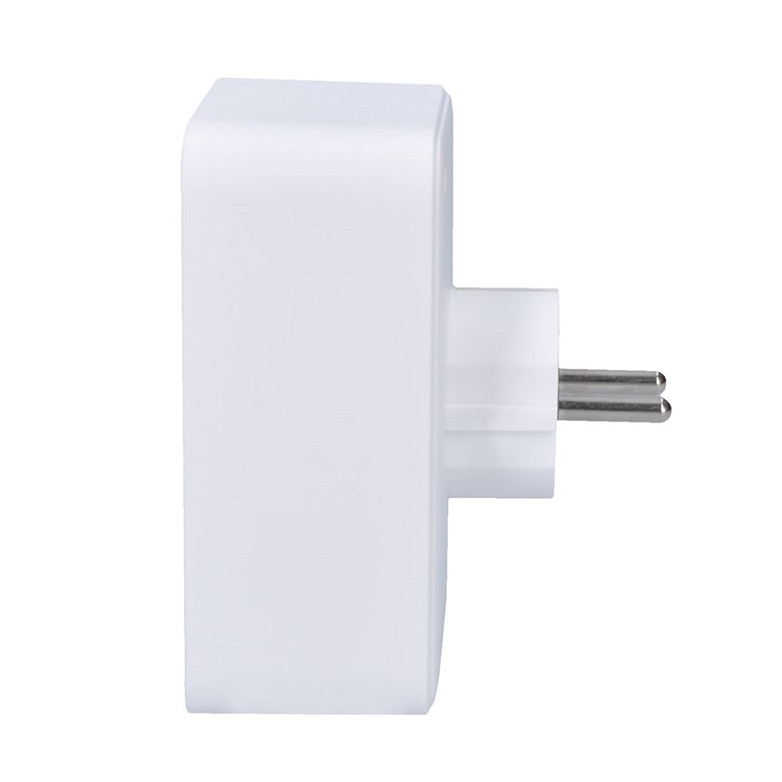 Regleta con 1 toma de 16 A y 2 tomas de 2,5 A, con cargador 2x USB (A y C), blanca