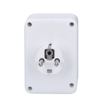 Regleta con 1 toma de 16 A y 2 tomas de 2,5 A, con cargador 2x USB (A y C), blanca