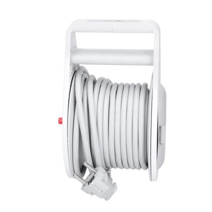 Enrollador de cable de extensión, 3 enchufes, 10 m