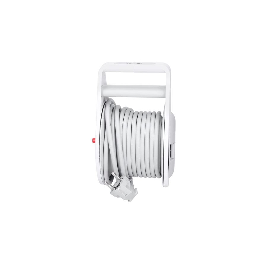 Enrollador de cable de extensión, 3 enchufes, 10 m