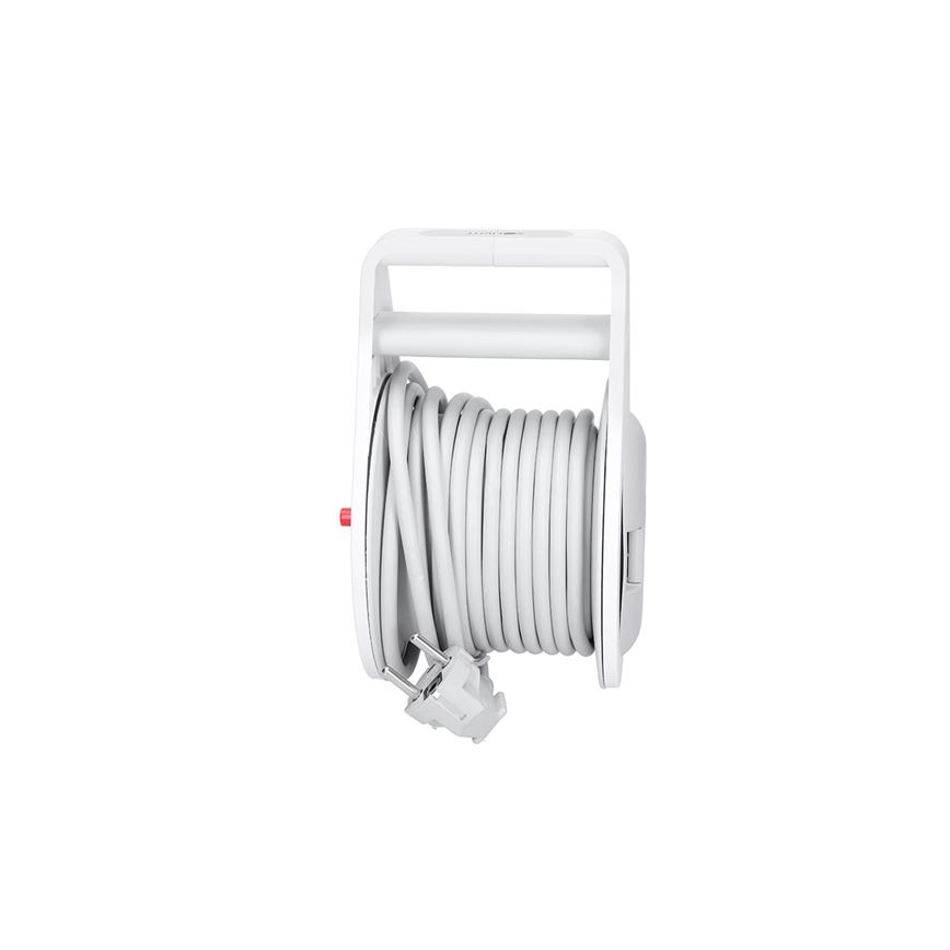 Enrollador con cable de extensión, 3 tomas, 10 m