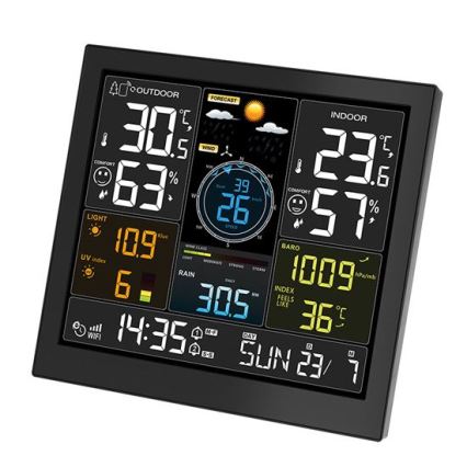 Estación meteorológica profesional con pantalla LCD 5V/2xAA + 3xAAA Wi-Fi
