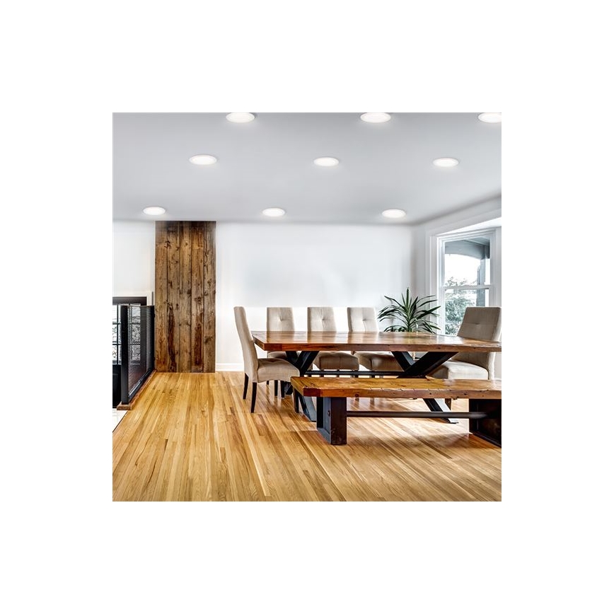 Downlight empotrado LED/6W/230V 3000/4000/6000K diámetro 12 cm blanco